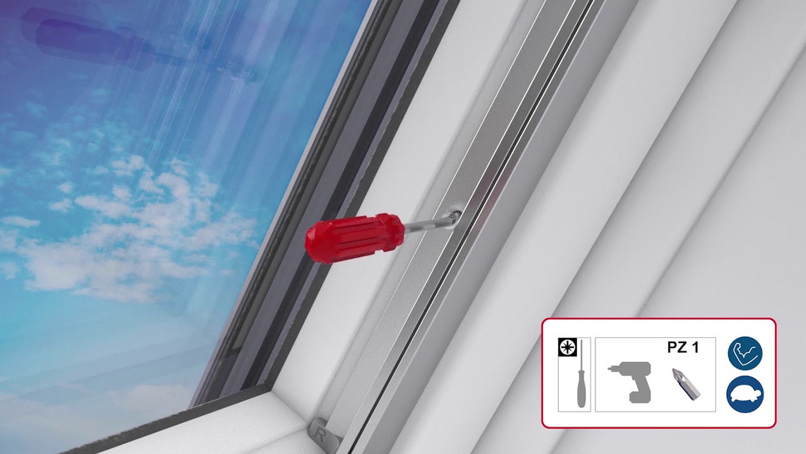 VIVO Premium Verdunkelungsrollo für ROTO Dachfenster HOLZ KUNSTSTOFF Rahmen 